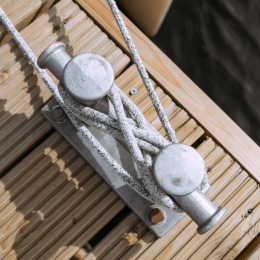 rope around a deck anchor