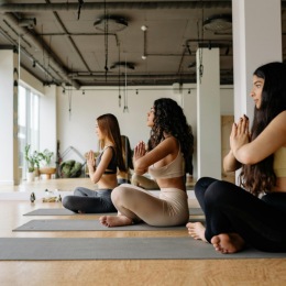 women doing yoga